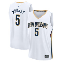 Fanatics Dejounte Murray New Orleans Pelicans Youth Fast Break Replica Player Jersey Association White Edition