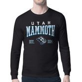 Utah Mammoth Starter Retro Graphic Long Sleeve T-Shirt - Black | NHL Lifestyle