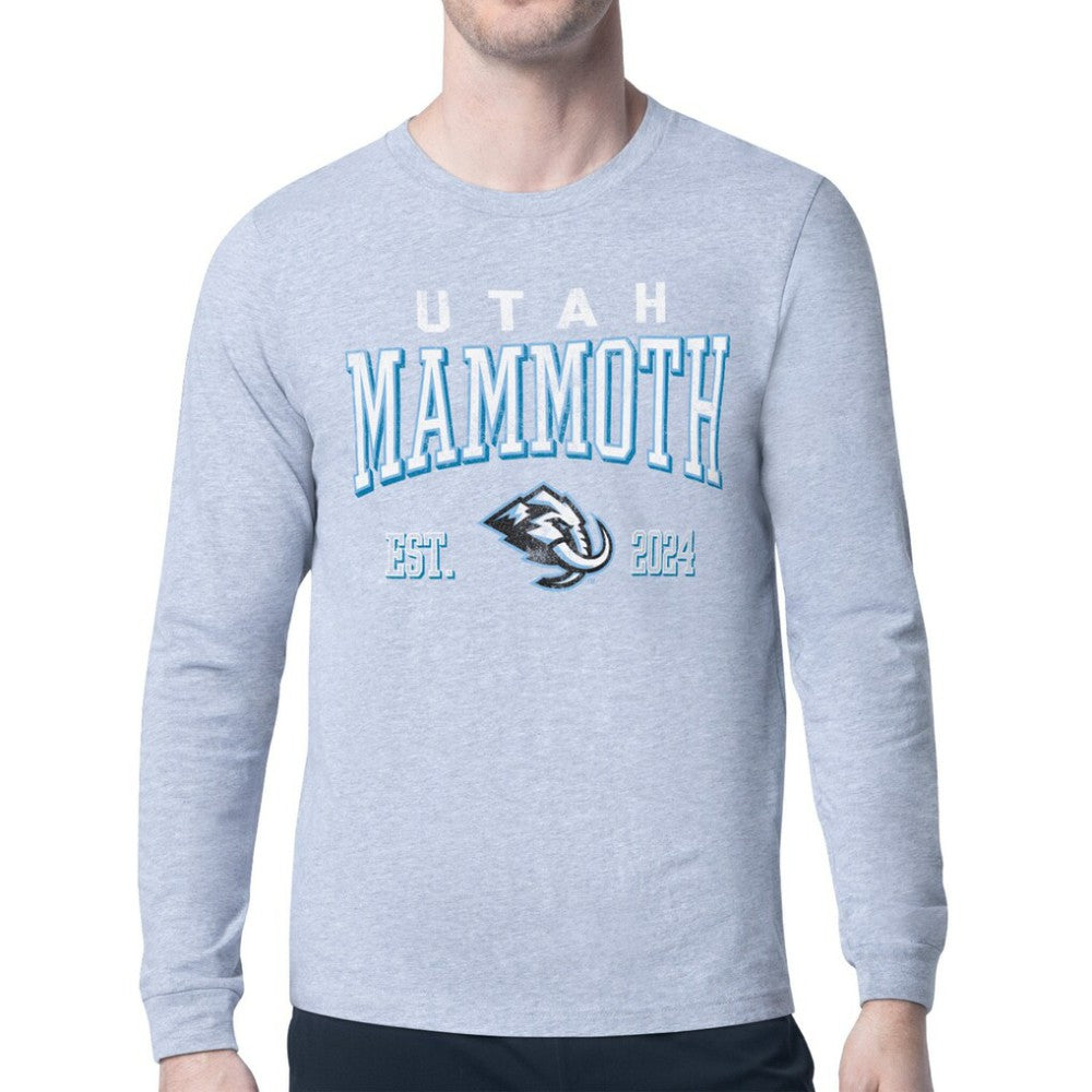 Utah Mammoth Starter Retro Graphic Long Sleeve T-Shirt - Heather Gray | NHL discount