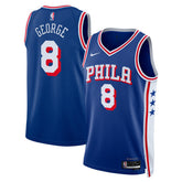 Nike Paul George Philadelphia 76ers Unisex 2024 Offseason Addition Swingman Jersey Royal