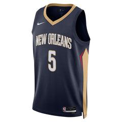 Nike Dejounte Murray New Orleans Pelicans Unisex 2024 Offseason Addition Swingman Jersey Navy