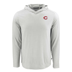 Cincinnati Reds Cutter & Buck Coastline Epic Comfort Recycled Eco Hoodie Long Sleeve T-Shirt Sale