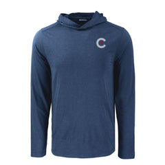Chicago Cubs Cutter & Buck Coastline Epic Comfort Recycled Eco Hoodie Long Sleeve T-Shirt Discount