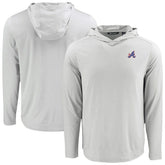 Atlanta Braves Cutter & Buck Coastline Epic Comfort Recycled Eco Hoodie Long Sleeve T-Shirt Sale