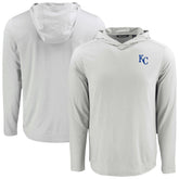 Kansas City Royals Cutter & Buck Coastline Epic Comfort Recycled Eco Hoodie Long Sleeve T-Shirt for sale