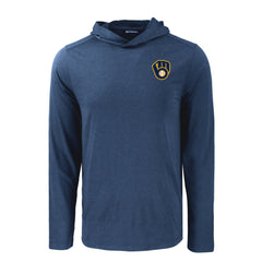 Milwaukee Brewers Cutter & Buck Coastline Epic Comfort Recycled Eco Hoodie Long Sleeve T-Shirt Near Me