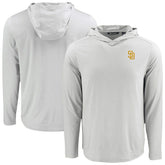 San Diego Padres Cutter & Buck Coastline Epic Comfort Recycled Eco Hoodie Long Sleeve T-Shirt Discount