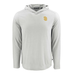 San Diego Padres Cutter & Buck Coastline Epic Comfort Recycled Eco Hoodie Long Sleeve T-Shirt Discount