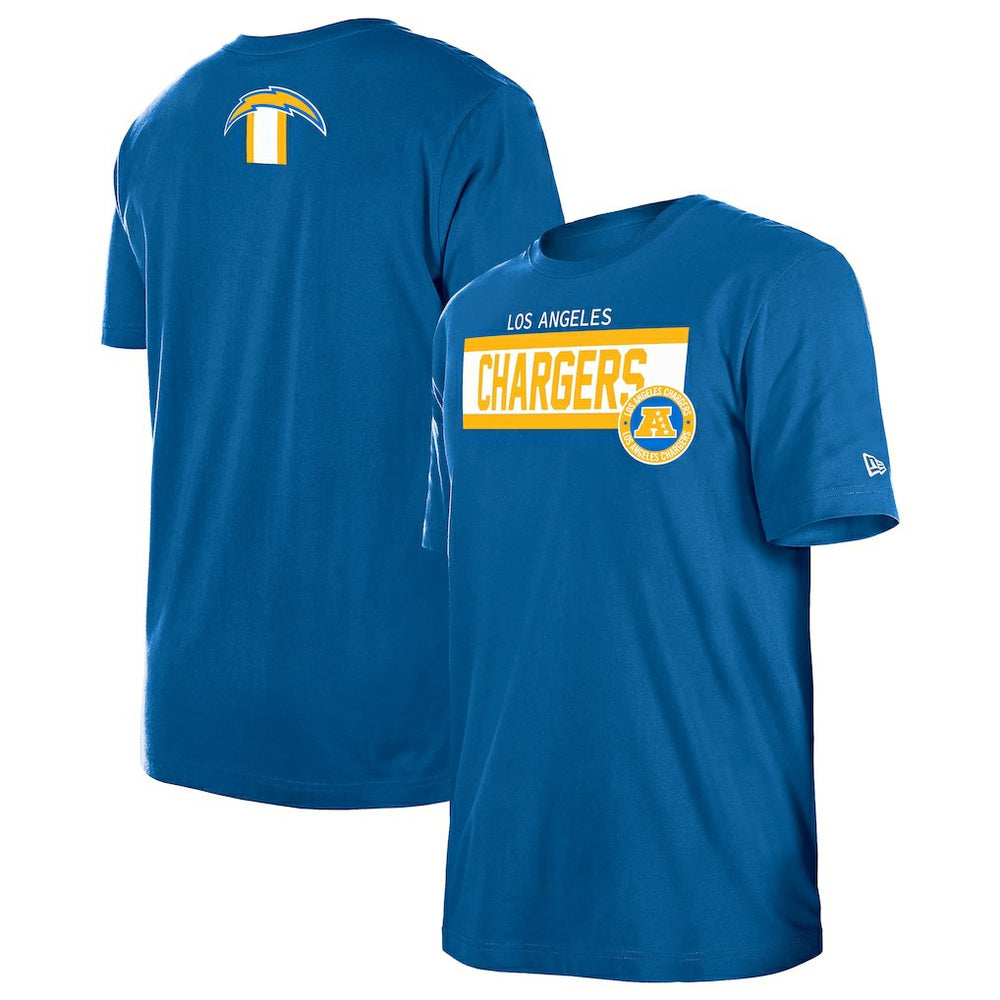 Los Angeles Chargers New Era 3rd Down High Density Print T-Shirt - Blue - NFL