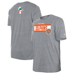 Miami Dolphins New Era 3rd Down High Density Print T-Shirt - Gray - NFL