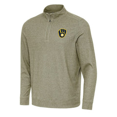 Milwaukee Brewers Antigua Subtle Quarter-Zip Sweatshirt Online
