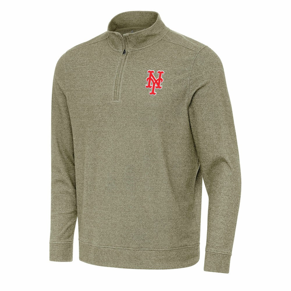 New York Mets Antigua Subtle Quarter-Zip Sweatshirt for sale