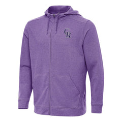 Colorado Rockies Antigua Effortless Full-Zip Hooded Jacket Sale