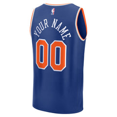 Fanatics New York Knicks Fast Break Custom Jersey Icon Edition Blue