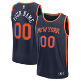 Fanatics New York Knicks Fast Break Custom Jersey Statement Edition Navy