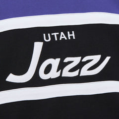 Mitchell & Ness Utah Jazz Hardwood Classics Vintage Logo Head Coach Pullover Sweatshirt Black/Purple