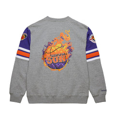 Mitchell & Ness Phoenix Suns Hardwood Classics All Over 4.0 Pullover Sweatshirt Heather Gray