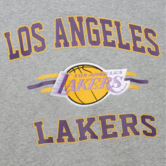 Mitchell & Ness Los Angeles Lakers Hardwood Classics All Over 4.0 Pullover Sweatshirt Heather Gray