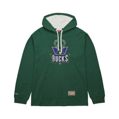 Mitchell & Ness Milwaukee Bucks Hardwood Classics Lightweight Thermal Pullover Hoodie Green