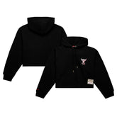 Mitchell & Ness Chicago Bulls Women's Hardwood Classics Cropped Pullover Hoodie Black