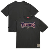 Mitchell & Ness Golden State Warriors Women's Hardwood Classics Oversized Boyfriend T-Shirt Charcoal