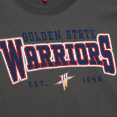 Mitchell & Ness Golden State Warriors Women's Hardwood Classics Oversized Boyfriend T-Shirt Charcoal