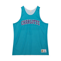 Mitchell & Ness Charlotte Hornets Hardwood Classics Reversible Mesh Practice Jersey Teal/White