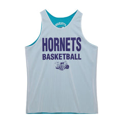 Mitchell & Ness Charlotte Hornets Hardwood Classics Reversible Mesh Practice Jersey Teal/White