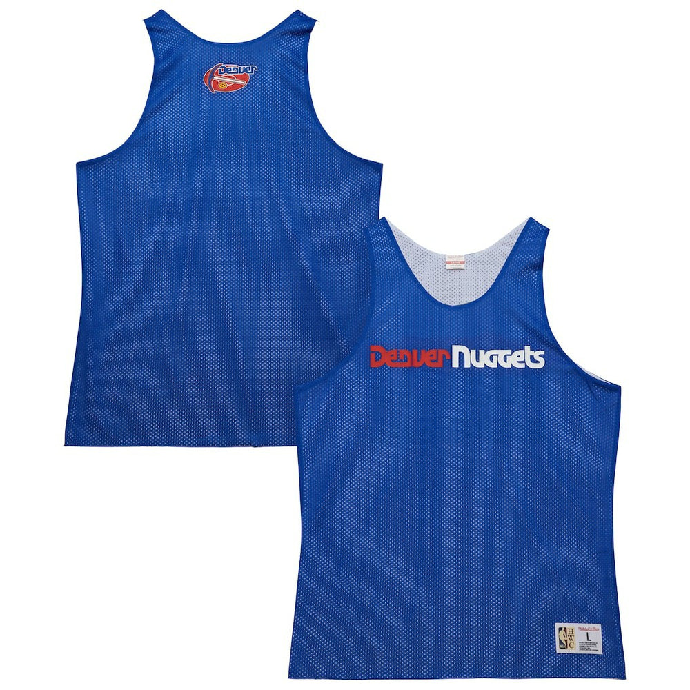 Mitchell & Ness Denver Nuggets Hardwood Classics Reversible Mesh Practice Jersey Royal/White