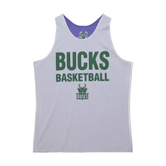 Mitchell & Ness Milwaukee Bucks Hardwood Classics Reversible Mesh Practice Jersey Purple/White