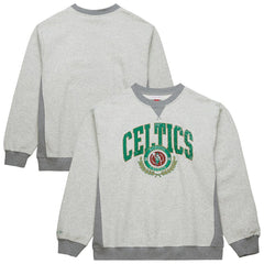 Mitchell & Ness Boston Celtics Vintage Logo Pullover Sweatshirt Heather Gray