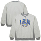 Mitchell & Ness Golden State Warriors Vintage Logo Pullover Sweatshirt Heather Gray