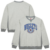 Mitchell & Ness Denver Nuggets Vintage Logo Pullover Sweatshirt Heather Gray