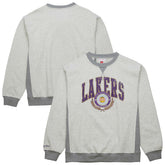 Mitchell & Ness Los Angeles Lakers Vintage Logo Pullover Sweatshirt Heather Gray