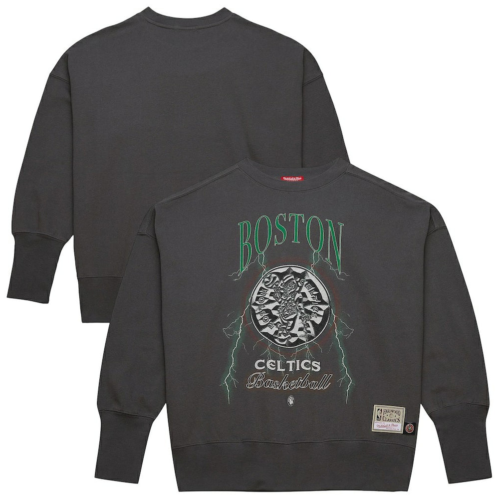 Mitchell & Ness Boston Celtics Women's Hardwood Classics Lightweight Pullover Sweatshirt Charcoal