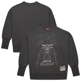 Mitchell & Ness Chicago Bulls Women's Hardwood Classics Lightweight Pullover Sweatshirt Charcoal
