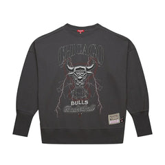 Mitchell & Ness Chicago Bulls Women's Hardwood Classics Lightweight Pullover Sweatshirt Charcoal