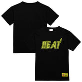 Mitchell & Ness Miami Heat Hardwood Classics Neon Nights Premium T-Shirt Black