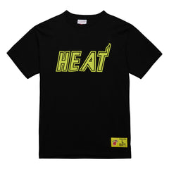 Mitchell & Ness Miami Heat Hardwood Classics Neon Nights Premium T-Shirt Black