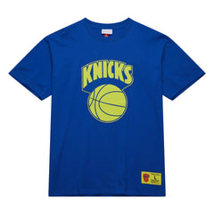 Mitchell & Ness New York Knicks Hardwood Classics Neon Nights Premium T-Shirt Blue