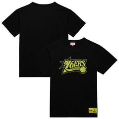 Mitchell & Ness Philadelphia 76ers Hardwood Classics Neon Nights Premium T-Shirt Black