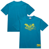 Mitchell & Ness Charlotte Hornets Hardwood Classics Neon Nights Premium T-Shirt Teal