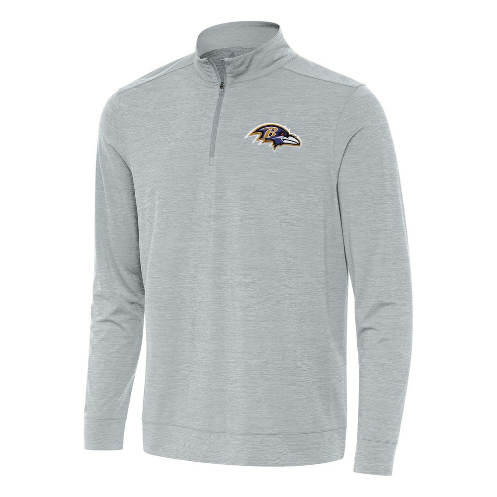 Baltimore Ravens Antigua Bright Quarter-Zip Top - Heather Gray - NFL