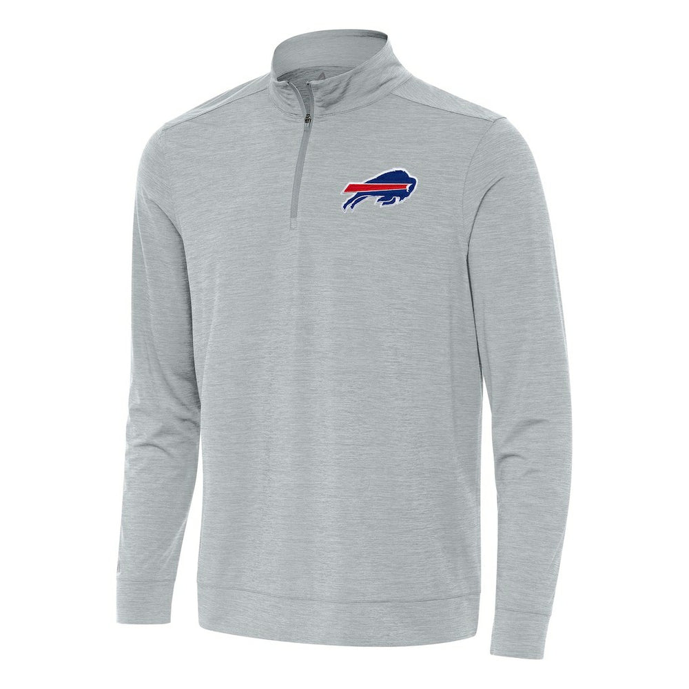 Buffalo Bills Antigua Bright Quarter-Zip Top - Heather Gray - NFL