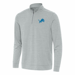 Detroit Lions Antigua Bright Quarter-Zip Top - Heather Gray - NFL