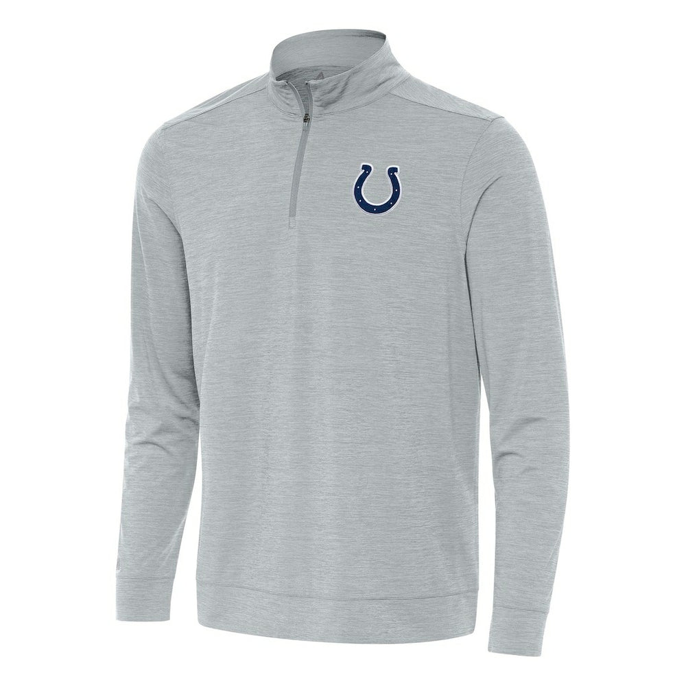 Indianapolis Colts Antigua Bright Quarter-Zip Top - Heather Gray - NFL