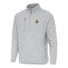 Minnesota Vikings Antigua Certain Tri-Blend Quarter-Zip Top - Heather Gray - NFL
