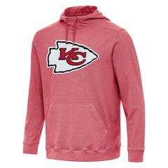 Kansas City Chiefs Antigua Cloud Pullover Hoodie - Heather Red - NFL