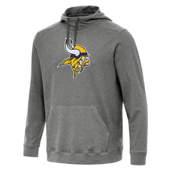 Minnesota Vikings Antigua Cloud Pullover Hoodie - Heather Black - NFL