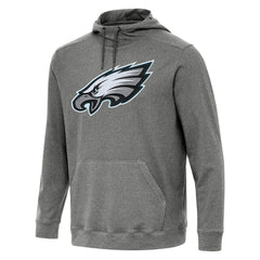 Philadelphia Eagles Antigua Cloud Pullover Hoodie - Heather Black - NFL